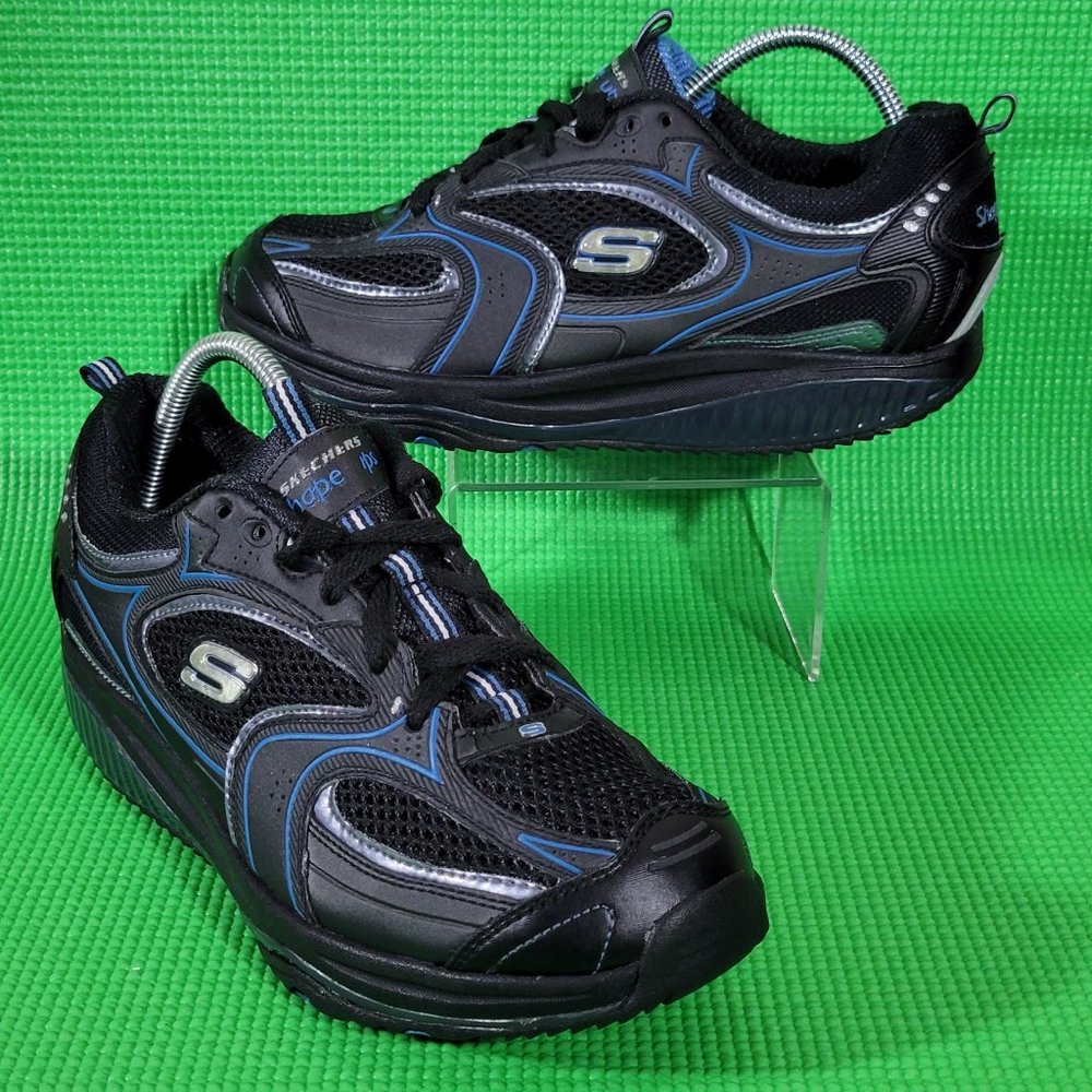 Skechers Black and Blue Athletic Shoes
